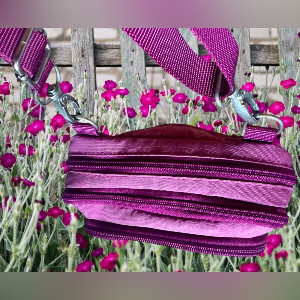 Baggallini Trifecta Wallet RFID Crossbody in Wild Plum - Picture 7 of 15